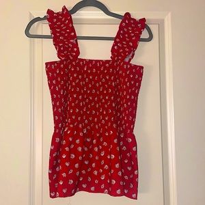 Cute Red Peplum Style Tank